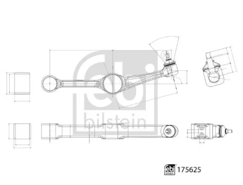 FEBI BILSTEIN 1x Control/Trailing Arm, wheel suspension (175625)
