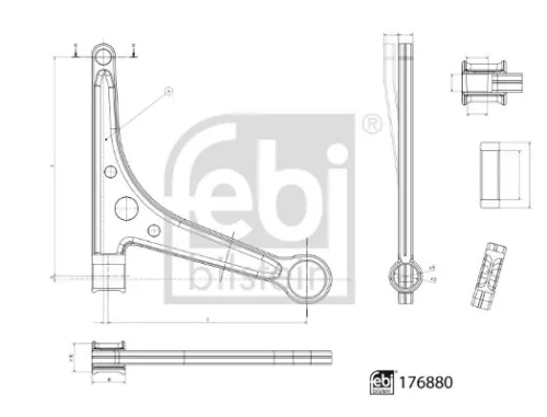 FEBI BILSTEIN 1x Control/Trailing Arm, wheel suspension (176880)