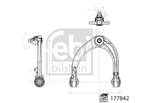 FEBI BILSTEIN 1x Control/Trailing Arm, wheel suspension (177842)