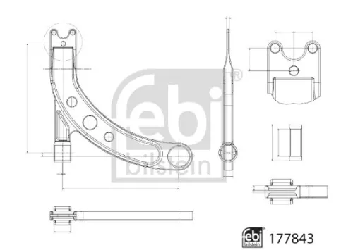 FEBI BILSTEIN 1x Control/Trailing Arm, wheel suspension (177843)