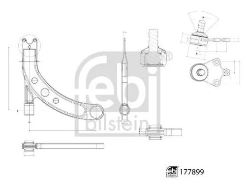 FEBI BILSTEIN 1x Control/Trailing Arm, wheel suspension (177899)