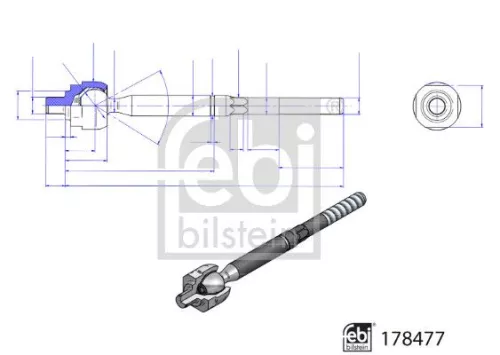 FEBI BILSTEIN 1x Inner Tie Rod (178477)