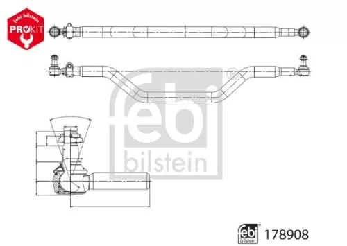 FEBI BILSTEIN 1x Tie Rod (178908)