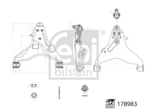 FEBI BILSTEIN 1x Control/Trailing Arm, wheel suspension (178983)