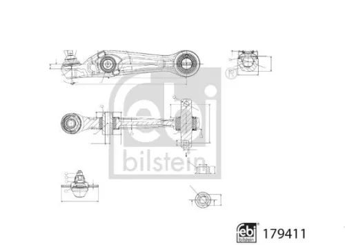 FEBI BILSTEIN 1x Control/Trailing Arm, wheel suspension (179411)