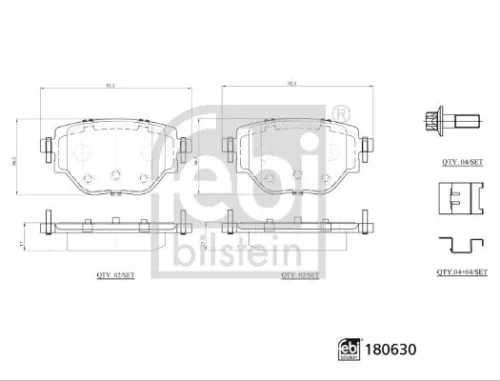 1x Brake Pad Set, disc brake