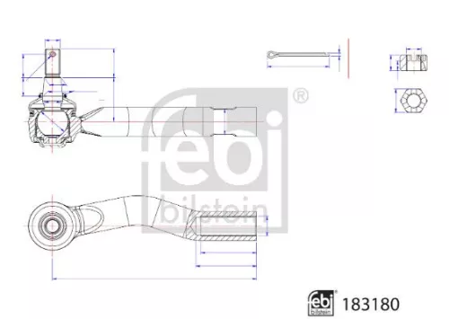 FEBI BILSTEIN 1x Tie Rod End (183180)
