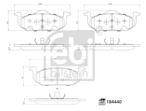 1x Brake Pad Set, disc brake