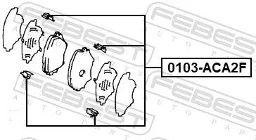 FEBEST Accessory Kit, disc brake pad (0103-ACA2F)