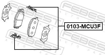 FEBEST Accessory Kit, disc brake pad (0103-MCU3F)