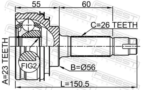 FEBEST Joint Kit, drive shaft (0110-010)