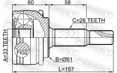 FEBEST Joint Kit, drive shaft (0110-AXVA70)