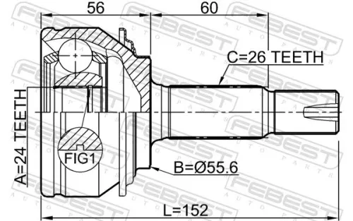 FEBEST Joint Kit, drive shaft (0110-NSP90)