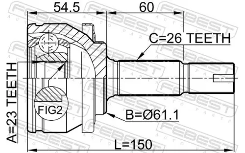 FEBEST Joint Kit, drive shaft (0110-ZZE150)