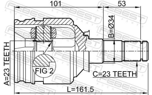 FEBEST Joint Kit, drive shaft (0111-1NZFE)