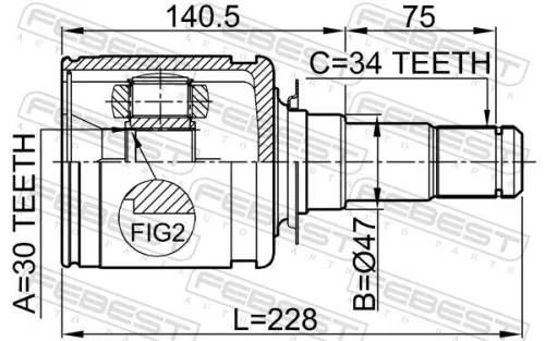 FEBEST Joint Kit, drive shaft (0111-200)