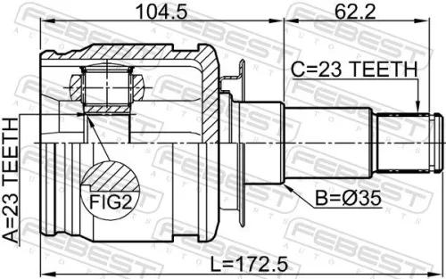 FEBEST Joint Kit, drive shaft (0111-ACU35R)