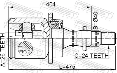 FEBEST Joint Kit, drive shaft (0111-AZT251RH)