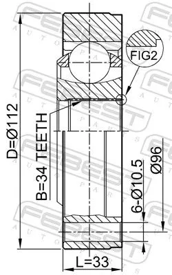 FEBEST Joint Kit, drive shaft (0111-MCV10)