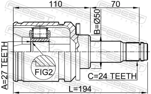 FEBEST Joint Kit, drive shaft (0111-MCV30LH)