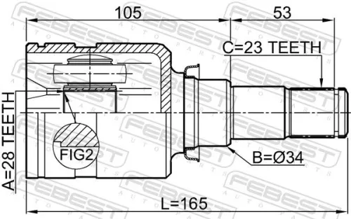FEBEST Joint Kit, drive shaft (0111-NLP10RH)
