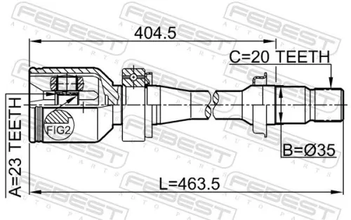 FEBEST Joint Kit, drive shaft (0111-SXM10RH)