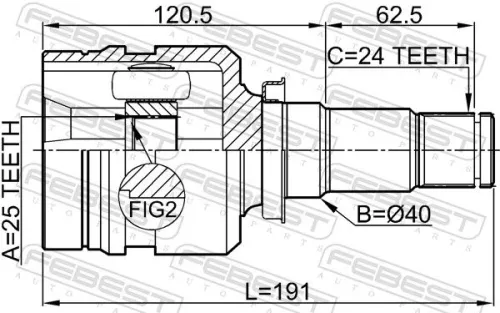FEBEST Joint Kit, drive shaft (0111-ZVW30RH)