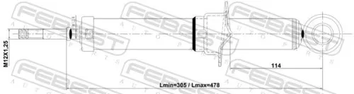 FEBEST Shock Absorber (01110-014R)