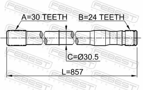 FEBEST Drive Shaft (0112-LC80LH)