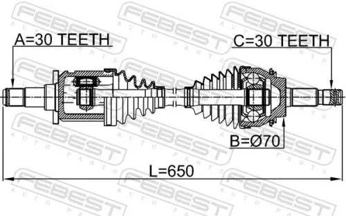 FEBEST Drive Shaft (0114-GUN126)