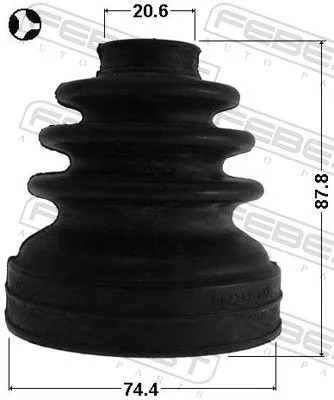 FEBEST Bellow, drive shaft (0115-ZZE150T)