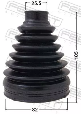 FEBEST Bellow, drive shaft (0117P-ZZE150)