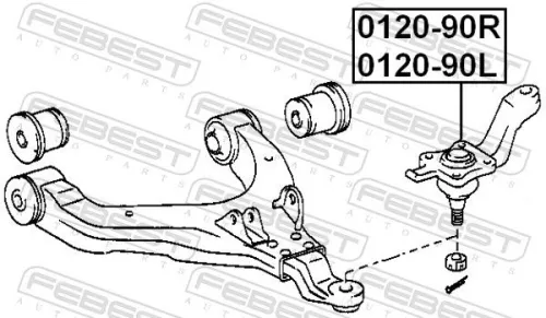 FEBEST Ball Joint (0120-90R)