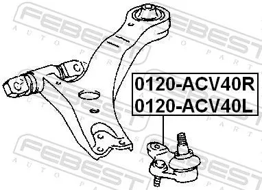 FEBEST Ball Joint (0120-ACV40L)