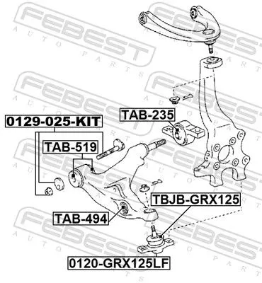 FEBEST Ball Joint (0120-GRX125LF)