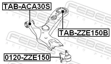 FEBEST Ball Joint (0120-ZZE150)