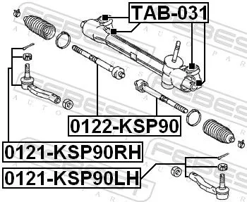 FEBEST Tie Rod End (0121-KSP90LH)
