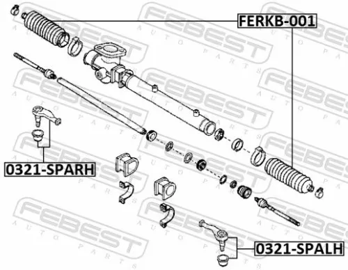 FEBEST Tie Rod End (0121-SPARH)