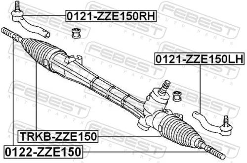 FEBEST Tie Rod End (0121-ZZE150LH)