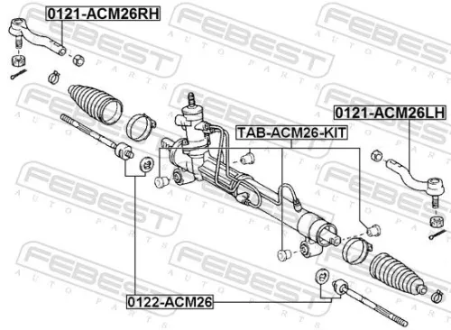 FEBEST Inner Tie Rod (0122-ACM26)