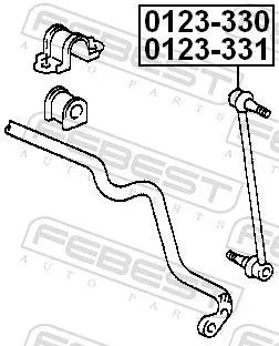 FEBEST Link/Coupling Rod, stabiliser bar (0123-331)