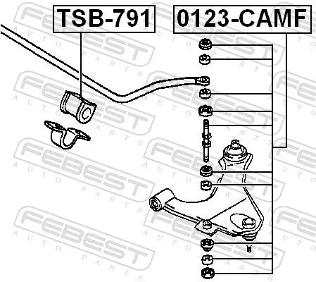 FEBEST Link/Coupling Rod, stabiliser bar (0123-CAMF)