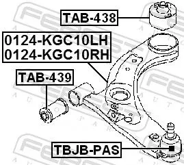 FEBEST Control/Trailing Arm, wheel suspension (0124-KGC10LH)