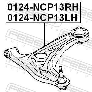 FEBEST Control/Trailing Arm, wheel suspension (0124-NCP13RH)