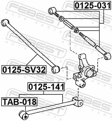 FEBEST Control/Trailing Arm, wheel suspension (0125-031)