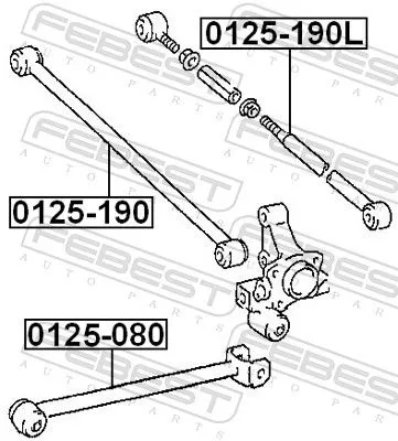 FEBEST Control/Trailing Arm, wheel suspension (0125-080)