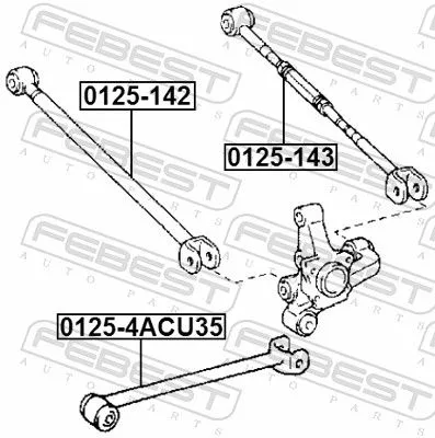 FEBEST Control/Trailing Arm, wheel suspension (0125-142)