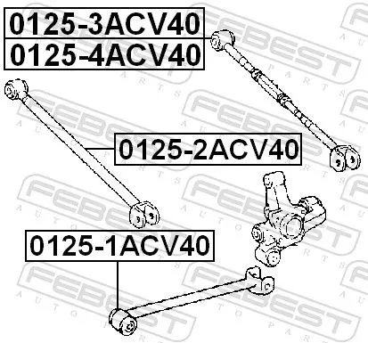 FEBEST Control/Trailing Arm, wheel suspension (0125-2ACV40)