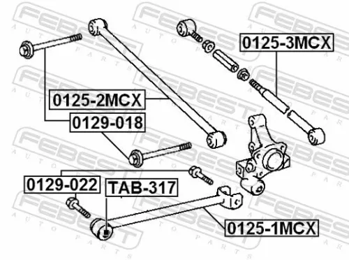 FEBEST Control/Trailing Arm, wheel suspension (0125-2MCX)