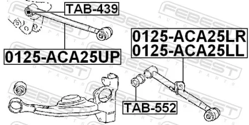 FEBEST Control/Trailing Arm, wheel suspension (0125-ACA25LR)